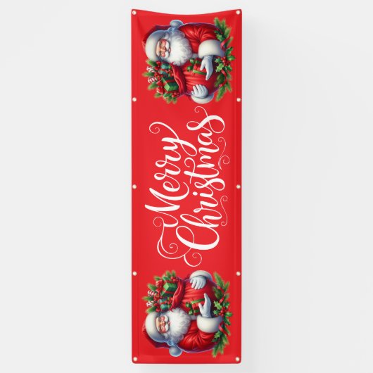 Indoor Outdoor Custom Banner-Merry Christmas 横断幕 (縦)