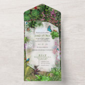 Indoor, Outdoor Nature in Bloom オールインワン招待状 (内側)