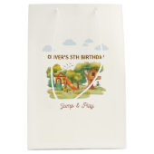 Indoor playground birthday party ミディアムペーパーバッグ (正面)