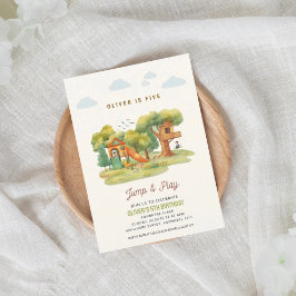 Indoor playground birthday party invitation 招待状