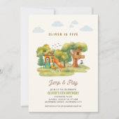 Indoor playground birthday party invitation 招待状 (正面)