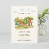 Indoor playground birthday party invitation 招待状 (スタンド正面)