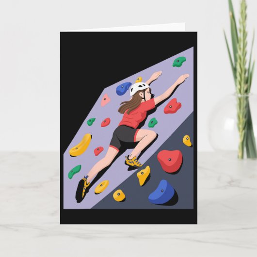 Indoor Rock Climbing Wall Art カード (正面)