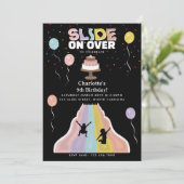 Indoor Slide Park Girls Playground Birthday Party 招待状 (スタンド正面)