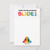 Indoor Slide Park Kids Playground Birthday Party サンキューカード (正面)