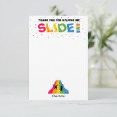 Indoor Slide Park Kids Playground Birthday Party サンキューカード (スタンド正面)