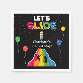 Indoor Slide Park Kids Playground Birthday Party スタンダードカクテルナプキン