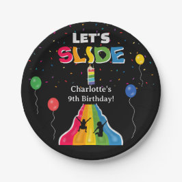 Indoor Slide Park Kids Playground Birthday Party ペーパープレート