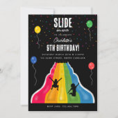 Indoor Slide Park Kids Playground Birthday Party 招待状 (正面)