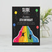 Indoor Slide Park Kids Playground Birthday Party 招待状 (スタンド正面)