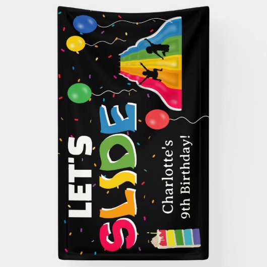 Indoor Slide Park Kids Playground Birthday Party 横断幕 (縦)