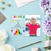 Indoor Slide Park Kids Playground Birthday Photo アクリル招待状 (インサイチュ (ウェディング))