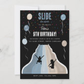 Indoor Slide Park Playground Boys Birthday Party 招待状 (正面)