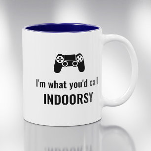 Indoorsy Customizable Gamerと呼ぶゲーム ツートーンマグカップ