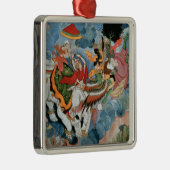 Indra、c.1590のKrishnaの戦闘 メタルオーナメント (右)