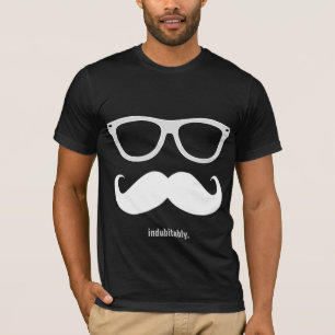indubitably -おもしろいな髭およびサングラス tシャツ