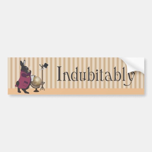 INDUBITABLY バンパーステッカー (正面)