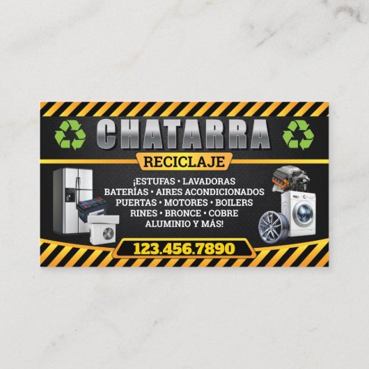 Industrial and Bilingual Scrap Metal Business Card 名刺 (裏面)