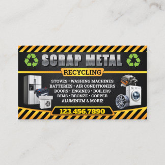 Industrial and Bilingual Scrap Metal Business Card 名刺