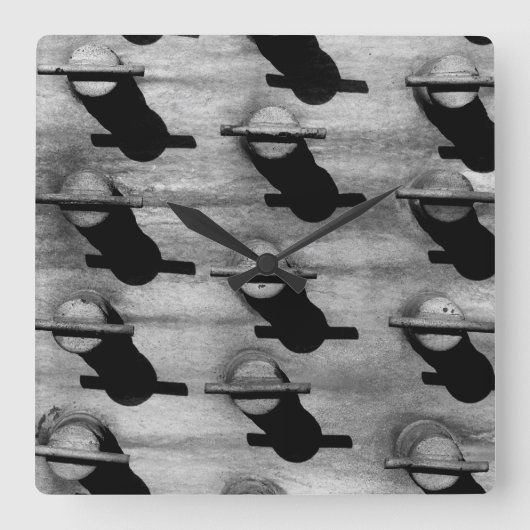 Industrial Art Photograph  スクエア壁時計 (正面)