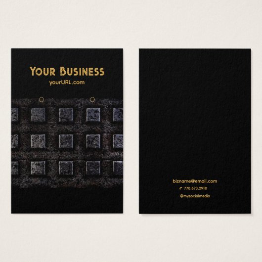 Industrial Black 2 Earring Holder Display Cards (正面&裏面)