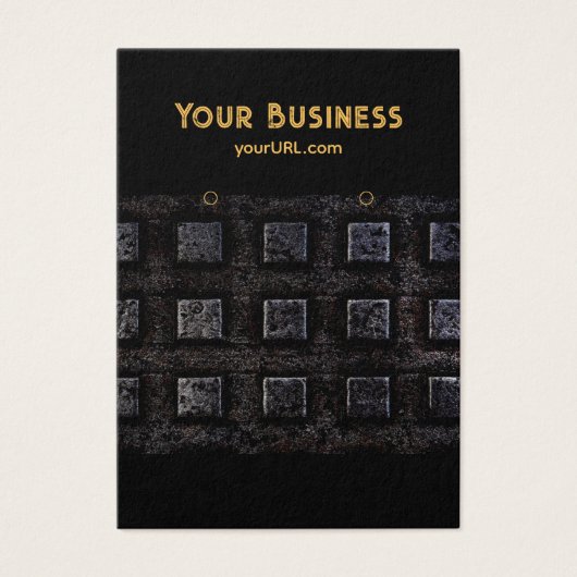 Industrial Black 2 Earring Holder Display Cards (正面)