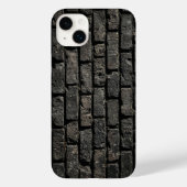 Industrial Black Brick Wall Texture iPhone Case Case-Mate iPhoneケース (裏面)