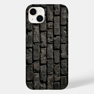 Industrial Black Brick Wall Texture iPhone Case Case-Mate iPhone 14 Plusケース