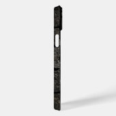 Industrial Black Brick Wall Texture iPhone Case Case-Mate iPhoneケース (裏面 / 右)
