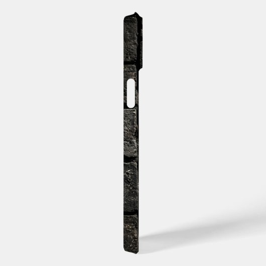 Industrial Black Brick Wall Texture iPhone Case Case-Mate iPhoneケース (裏面 / 右)
