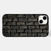 Industrial Black Brick Wall Texture iPhone Case Case-Mate iPhoneケース (裏面 (横))