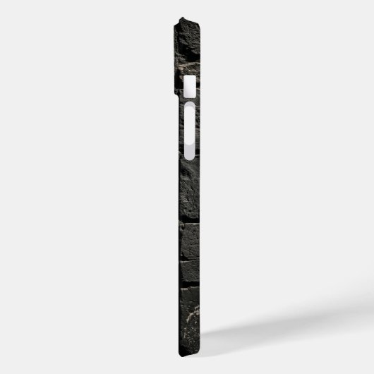 Industrial Black Brick Wall Texture iPhone Case Case-Mate iPhoneケース (裏面 / 左)