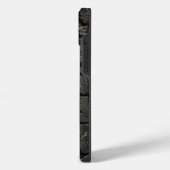 Industrial Black Brick Wall Texture iPhone Case iPhoneケース (左側面)