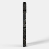 Industrial Black Brick Wall Texture iPhone Case iPhoneケース (右側面)