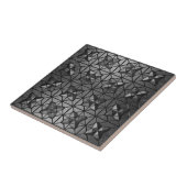 Industrial Black Steel Gothic Star #12 ID1227 タイル (側面)