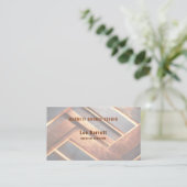 Industrial Chic Copper Facet 名刺 (スタンド正面)