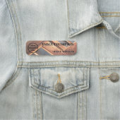 Industrial Chic Copper Facet Name Badge Custom 名札 (インサイチュ)