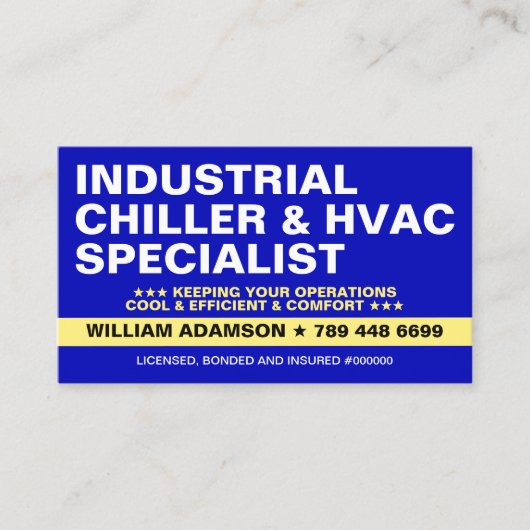 Industrial Chiller Systems Cooling Services | HVAC 名刺 (正面)