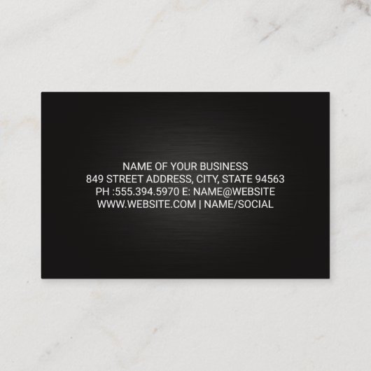 Industrial | Driver | Logistics  Business Card 名刺 (裏面)