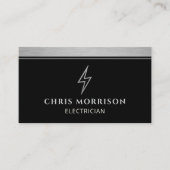 Industrial Electrician Metallic QR Code 名刺 (正面)