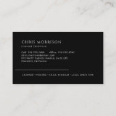 Industrial Electrician Metallic Silver Black 名刺 (裏面)