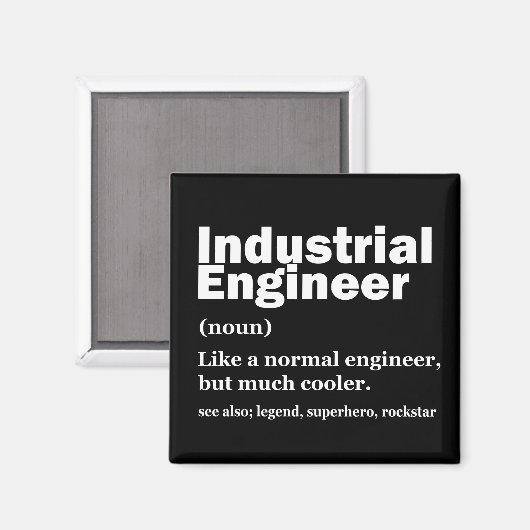 Industrial Engineering Funny Engineer マグネット (正面/裏面)