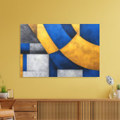 Industrial Geometric キャンバスプリント (インサイチュ (リビング))