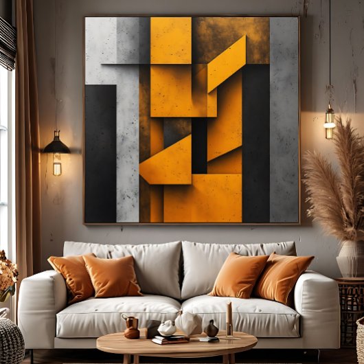 Industrial Geometric Art ポスター