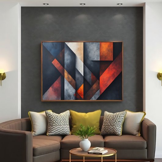 Industrial Geometric Art ポスター