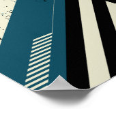 Industrial Geometric Pattern with Grunge Texture ポスター (角)