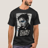  Industrial Goth Icon: Edgy Art Portrait Tシャツ (正面)