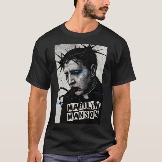  Industrial Goth Icon: Edgy Art Portrait Tシャツ (正面)