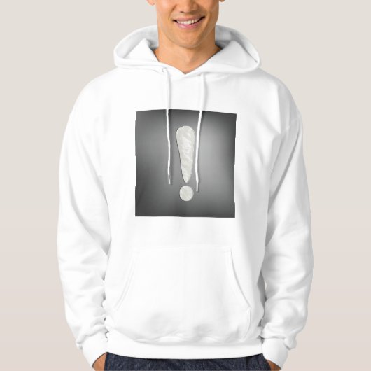 Industrial Grunge Exclamation Mark Symbol パーカ (正面)