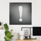 Industrial Grunge Exclamation Mark Symbol ポスター (ホームオフィス)